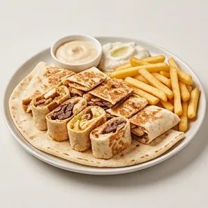 Arabic shawarma meal