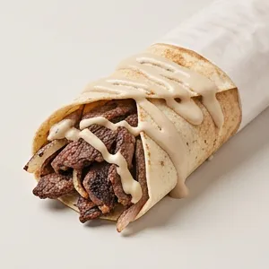 Beef shawarma wrap